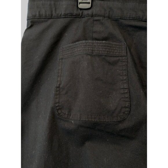 Rafaella Weekend Classic Pants Roll Tab Hem Pockets Black Cotton - 20W - Picture 6 of 9